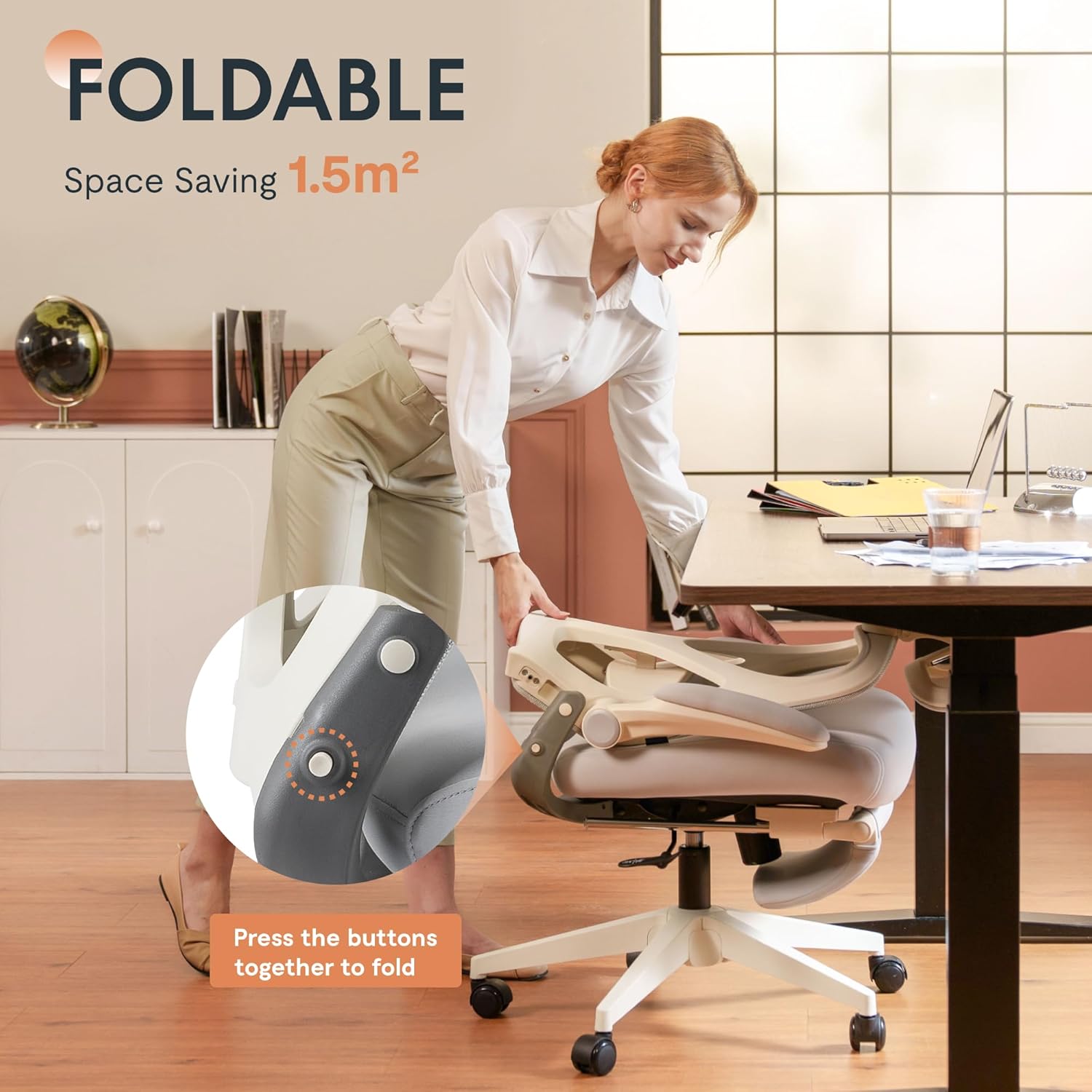 Ergonomic High-Back Mesh Office Chair with Adjustable Headrest & Lumbar Support