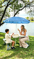 Portable Folding Picnic Table Set with Umbrella