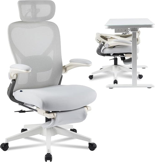 Ergonomic High-Back Mesh Office Chair with Adjustable Headrest & Lumbar Support