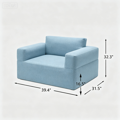 Modern Fabric Sofa Set (Sofa + Armchair)